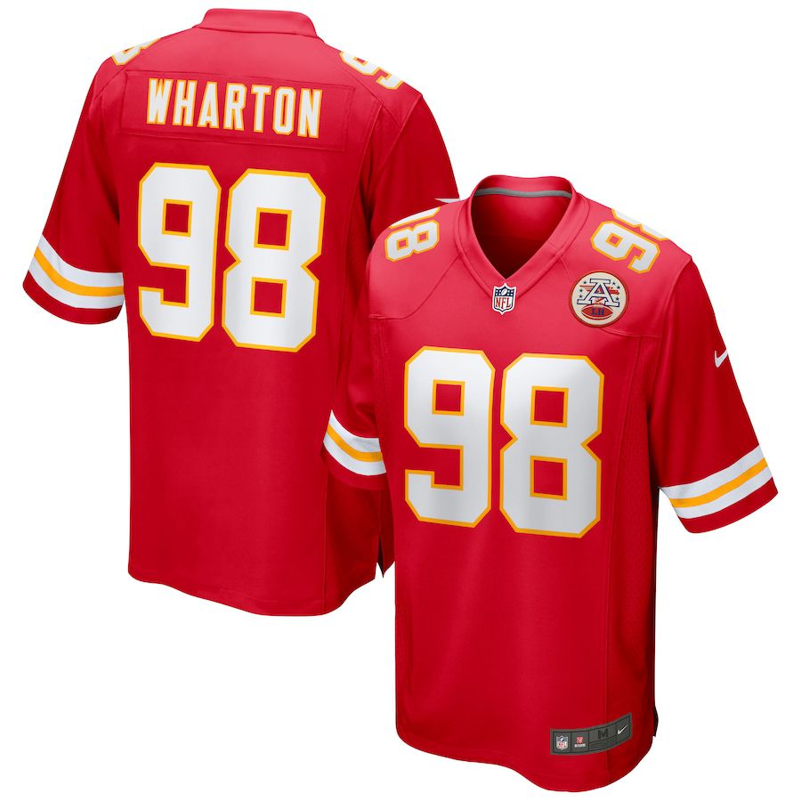 Men Kansas City Chiefs #98 Tershawn Wharton Nike Red Game NFL Jersey->kansas city chiefs->NFL Jersey